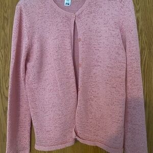 Pendleton Pink Cardigan Sweater Classic Knit